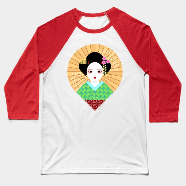 Geisha Baseball T-Shirt by tuditees